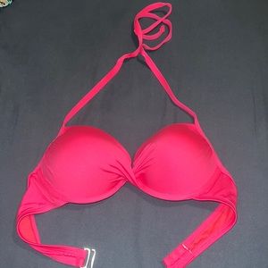 hot pink push up bikini top
